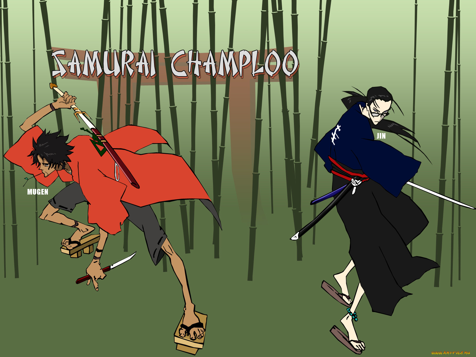 аниме, samurai, champloo.